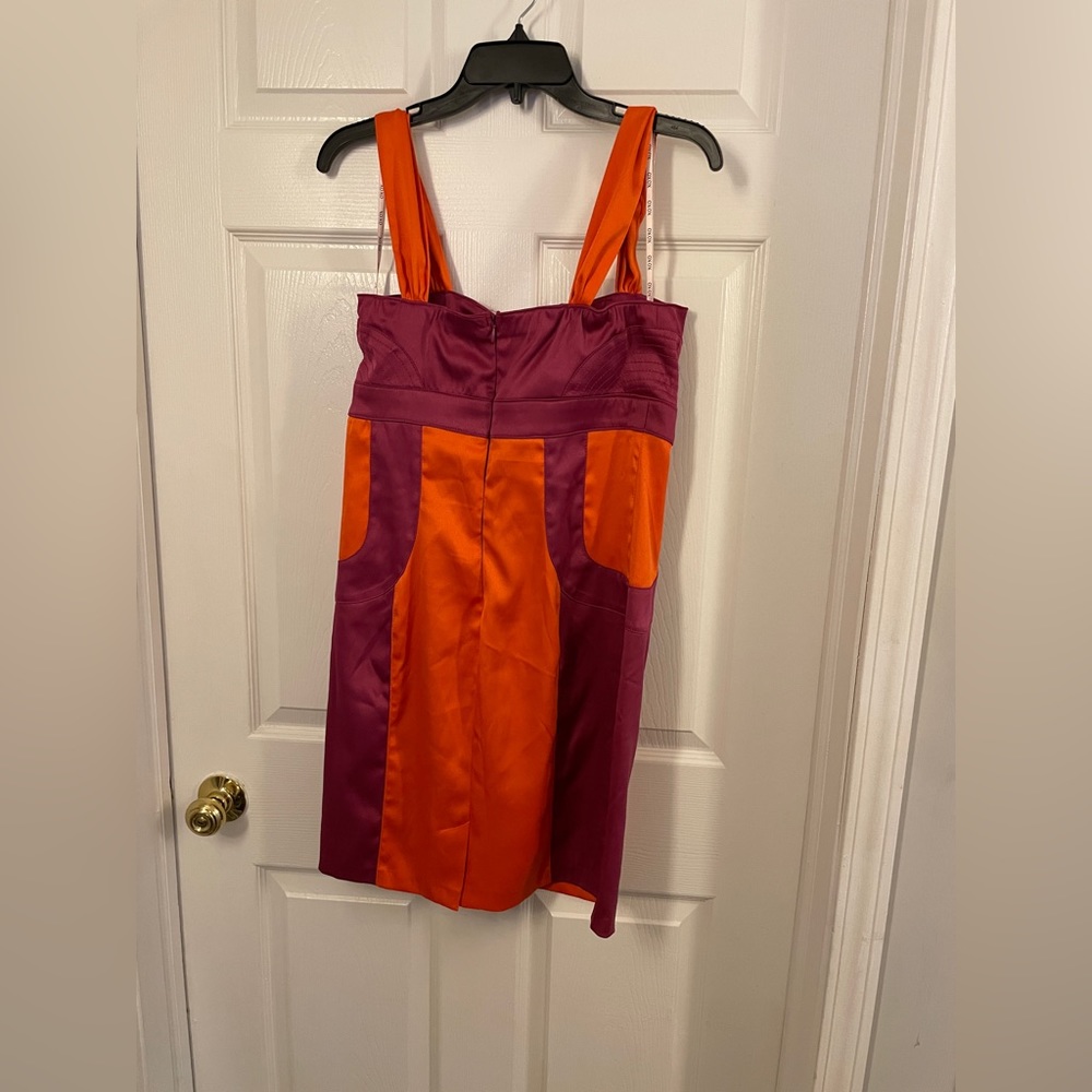 XOXO Coral Orange And Purple Color Block Dress. Size  11/12. - Picture 3 of 8
